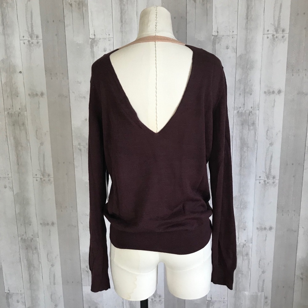 Opening Ceremony maroon cutout sweater small NWT - Picture 9 of 12